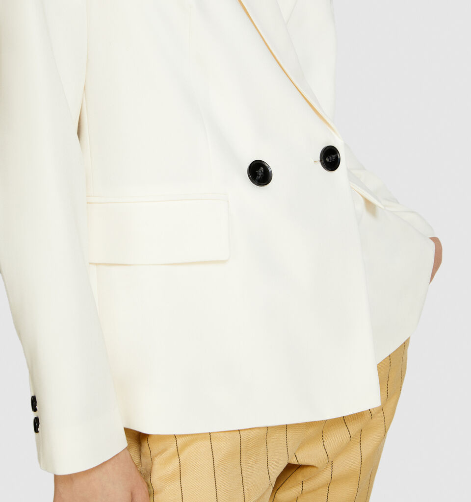 Double-breasted slim fit blazer - women's blazers - Creamy White | Sisley image number 5
